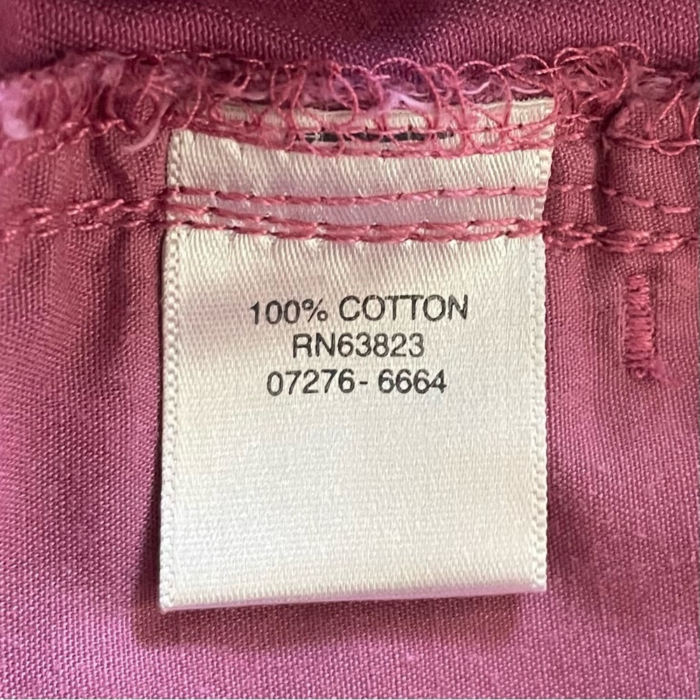 Christopher & Banks Cropped Pants Women’s 6 Pink Button Flap Pocket Y2K Casual - Picture 13 of 14